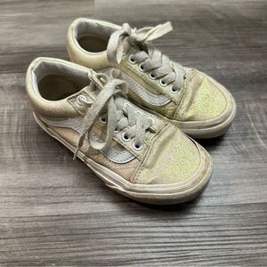 Vans Old Skool Glitter Shoes Size 11.0 off White Light Sneakers